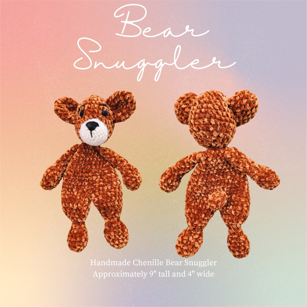 Chenille Bear Snuggler - Brown - Picture 1 of 1